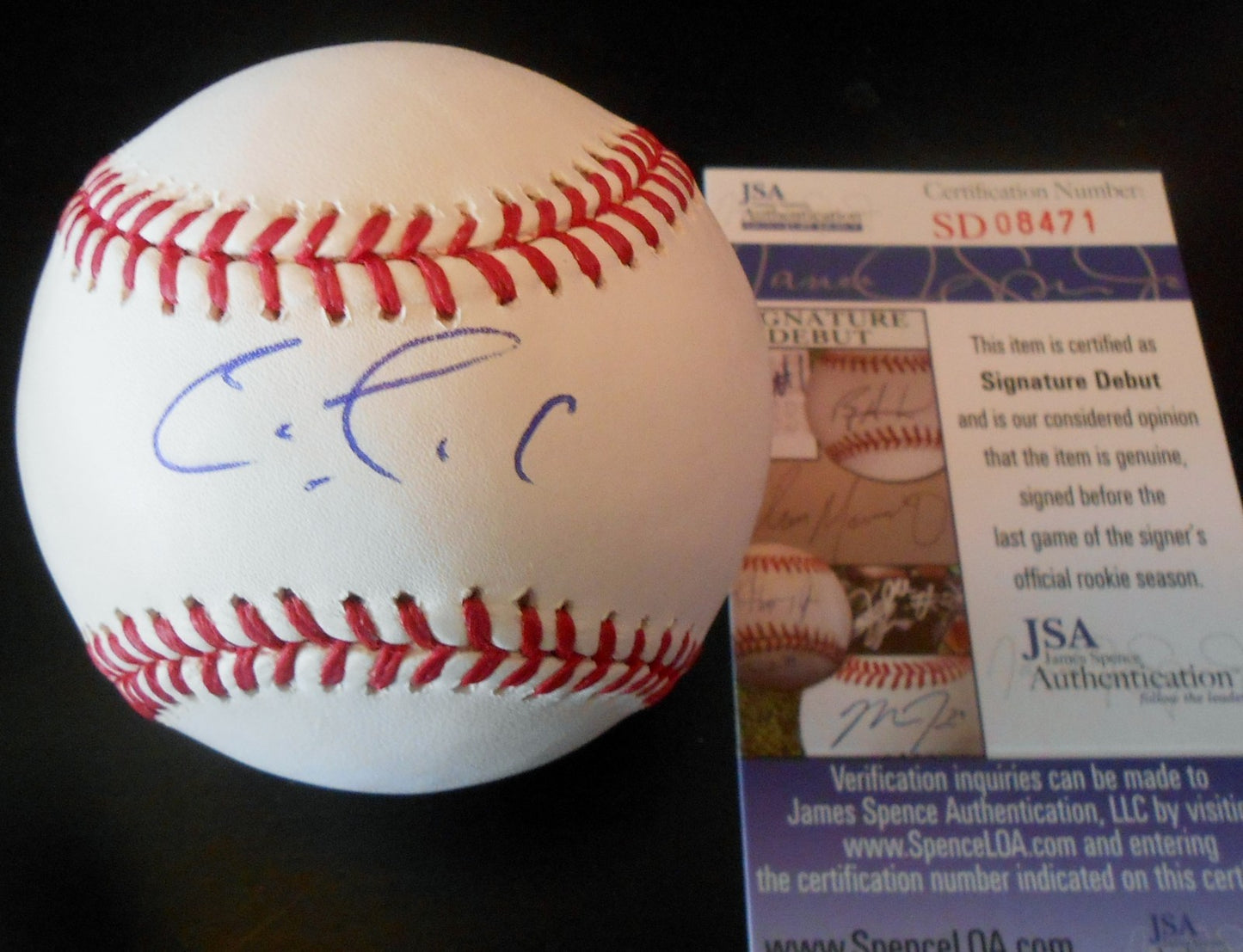 Carlos Correa Signed Official MLB Baseball w/JSA COA SD08471