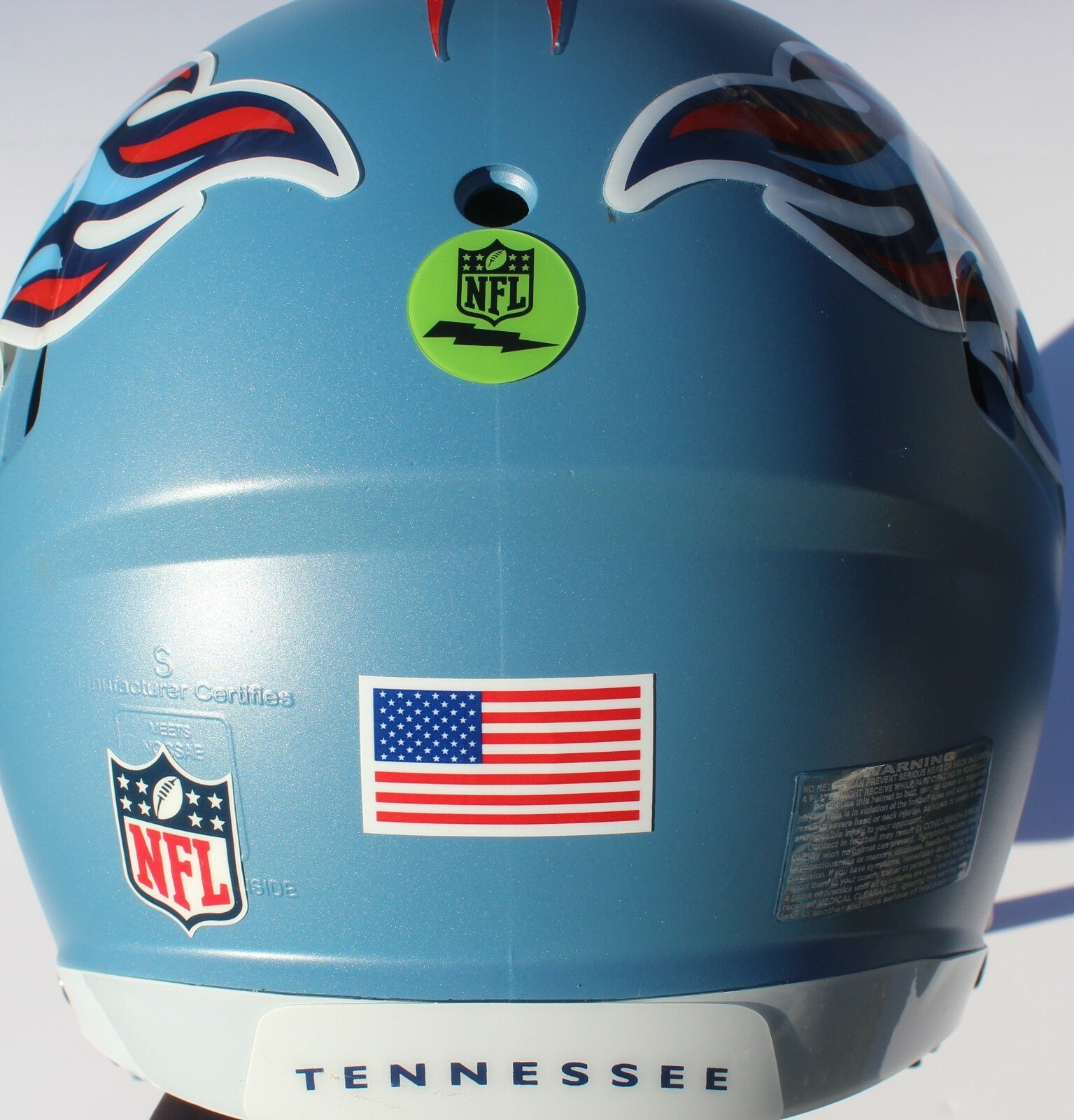 Tennessee Titans Custom Speed Blaze Football Helmet QB Decals Used Derrick Henry