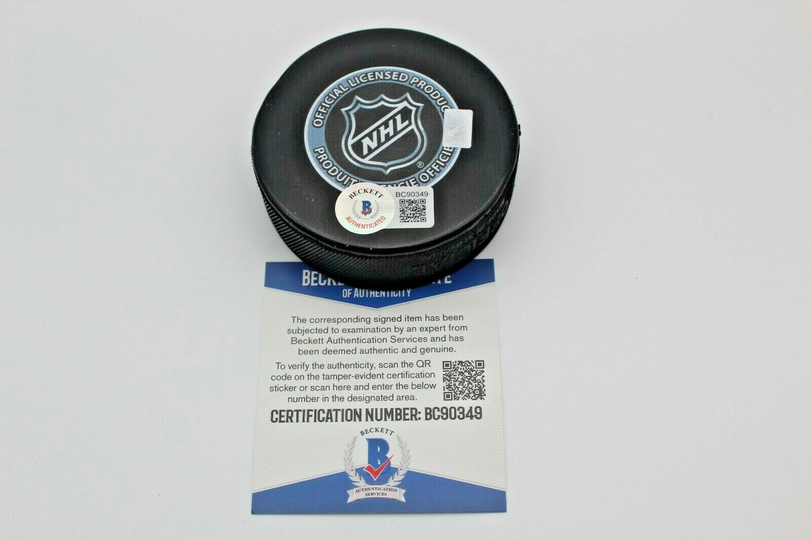 Derek King Signed Chicago Blackhawks Hockey Puck w/Beckett COA BC90349
