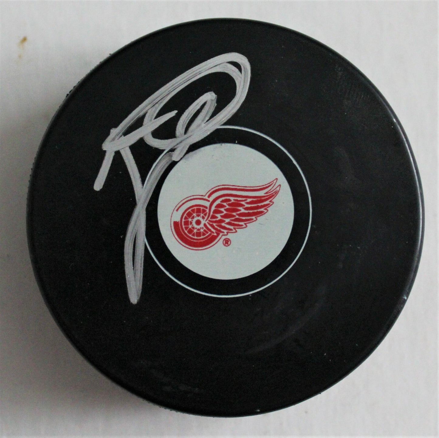 Jacob De La Rose Signed Detroit Red Wings Autograph Hockey Puck W/COA 2019