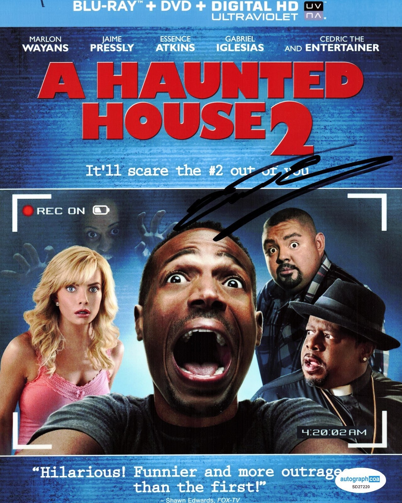 Cedric The Entertainer Signed A Haunted House 2 8x10 Photo w/ACOA SD27220
