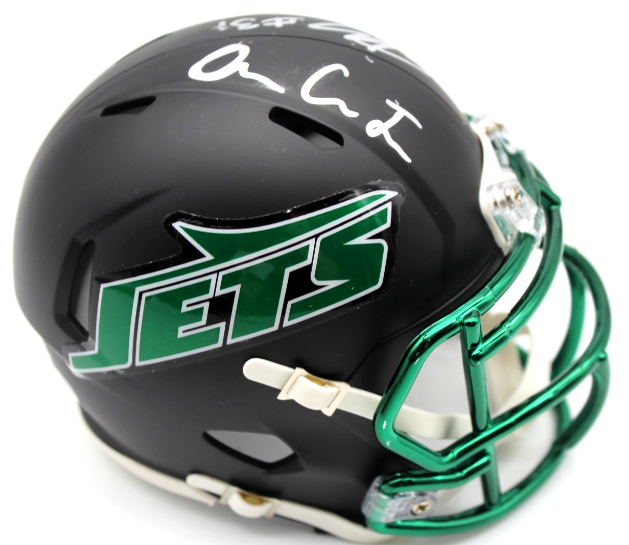 David Bailey & Omar Cooper Jr. NY Jets Signed Mini Helmet w/JSA COA CR86308