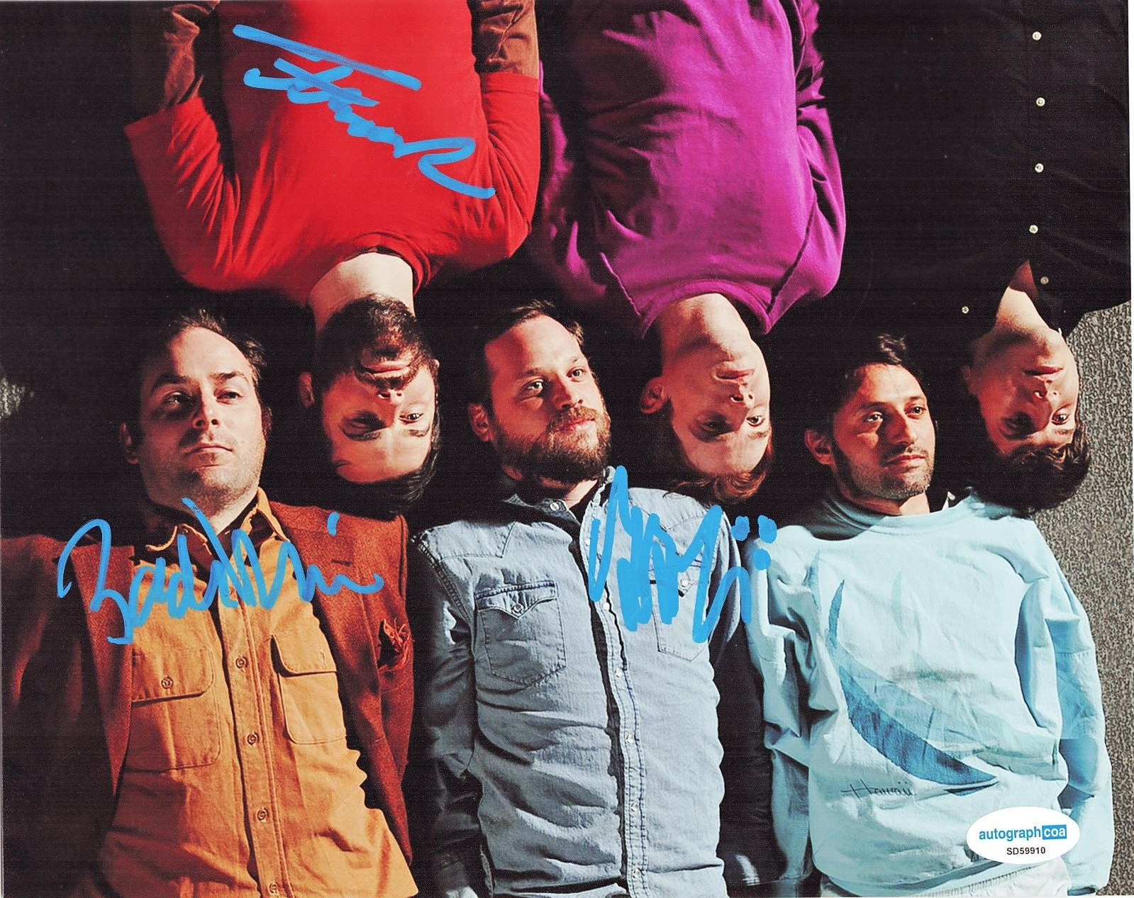 Dr. Dog Group Signed 8x10 Photo ACOA SD59910 Zach Miller Scott McMicken McElroy