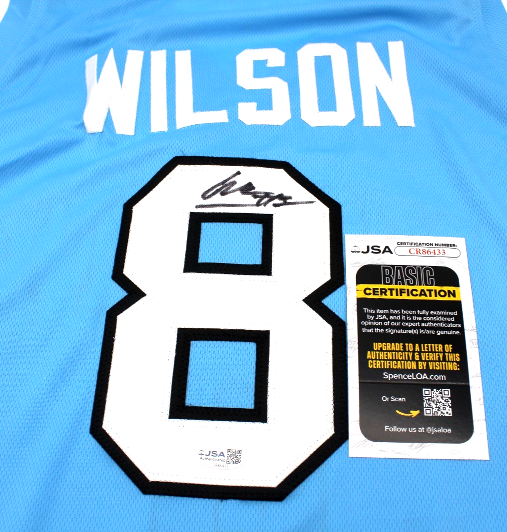 Caleb Wilson Signed Custom North Carolina Tar Heels Basketball Jersey JSA COA