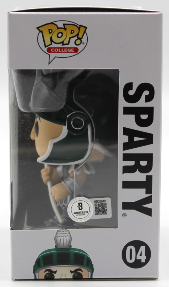 Tom Izzo Michigan State Sparty Signed Funko Pop 04 w/Beckett BAS COA BR32949