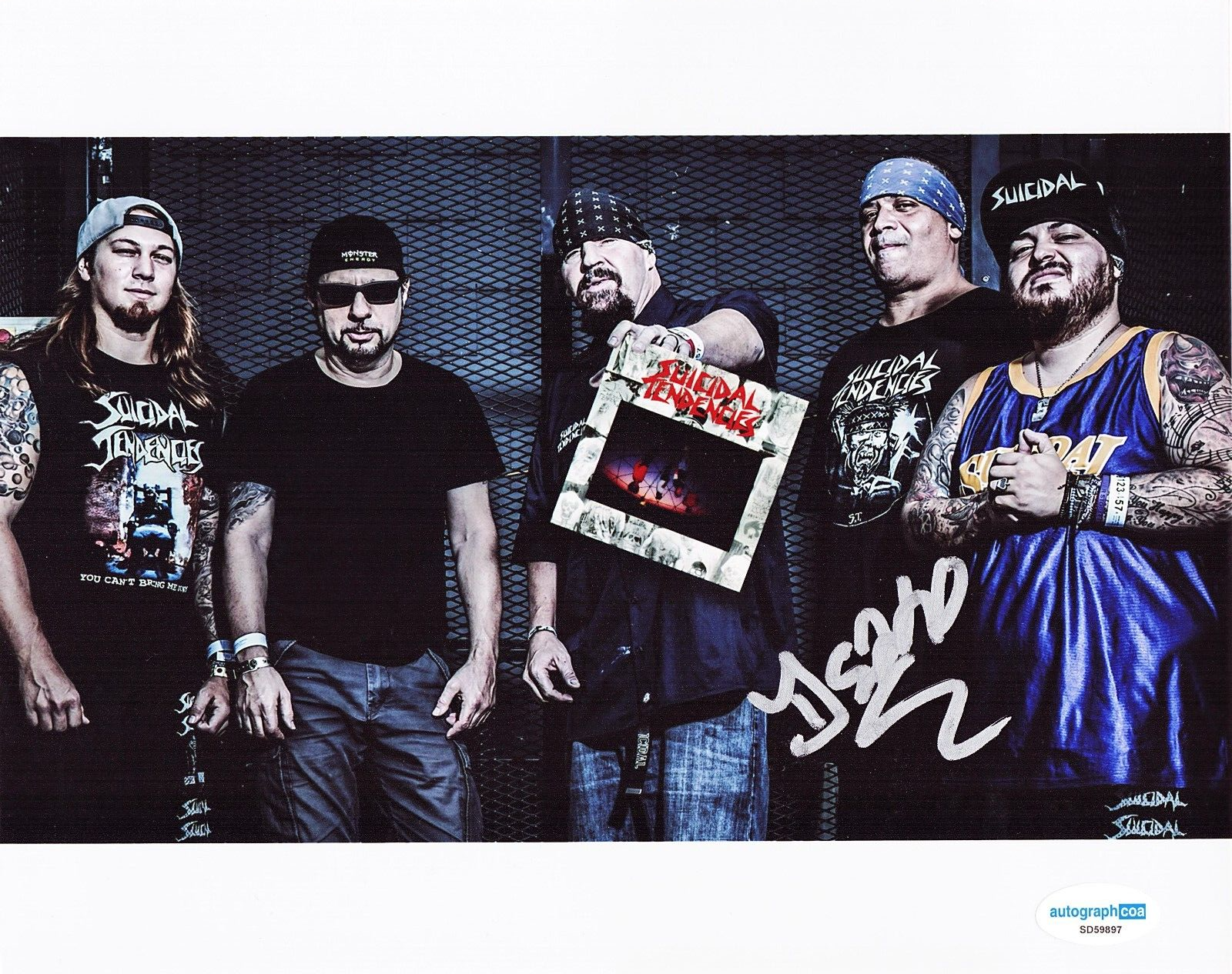Dean Pleasants Suicidal Tendencies Signed 8x10 Photo w/ACOA SD59897