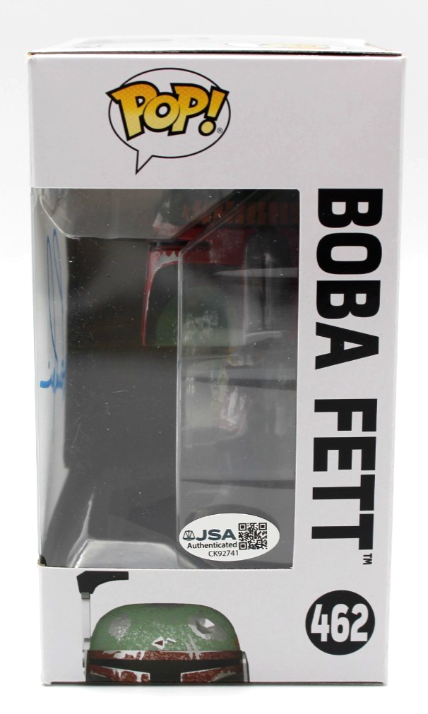 Temuera Morrison Signed Boba Fett Star Wars 462 Funko Pop w/JSA COA CK92741