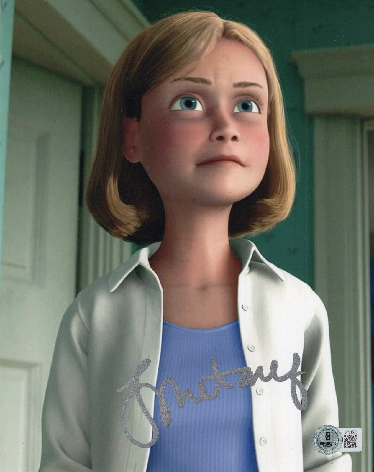 Laurie Metcalf Toy Story Andy's Mom Signed 8x10 Photo w/Beckett COA BP01503