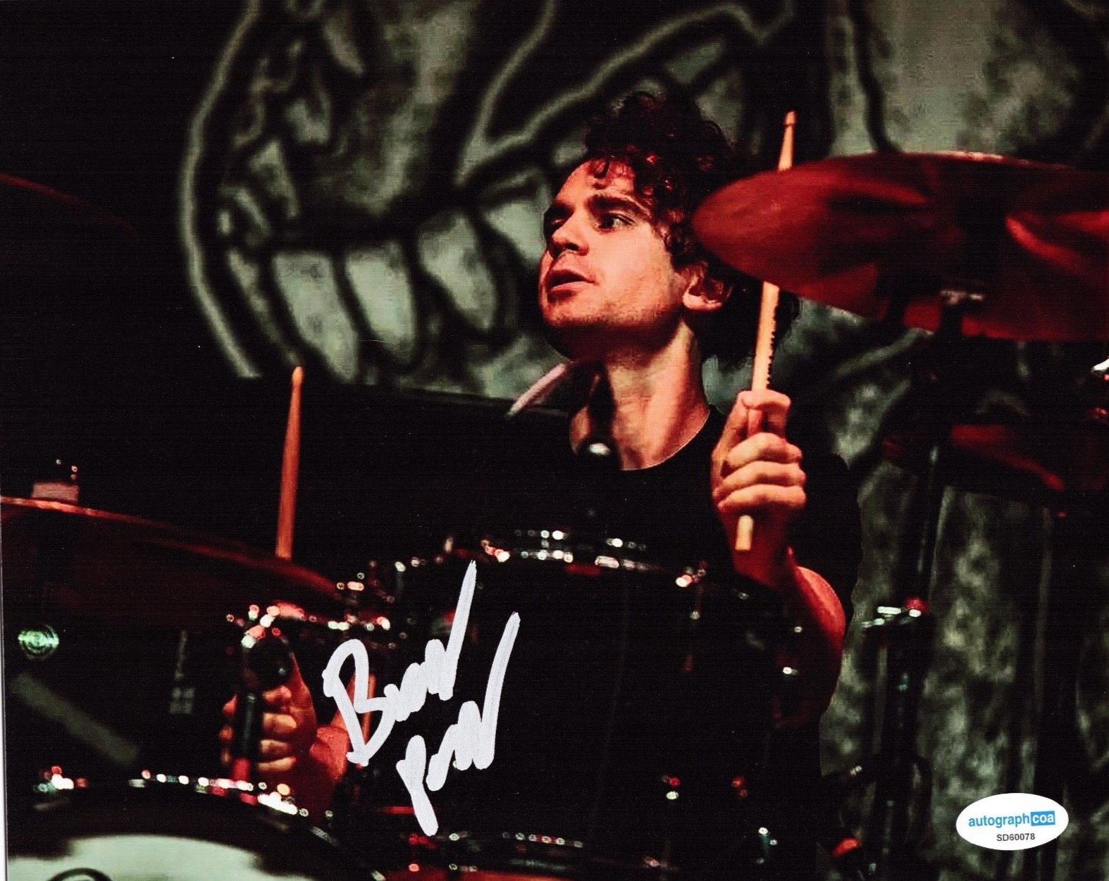 Brandon Pertzborn Offspring Rock N Roll Drummer Signed 8x10 Photo w/ACOA SD60078