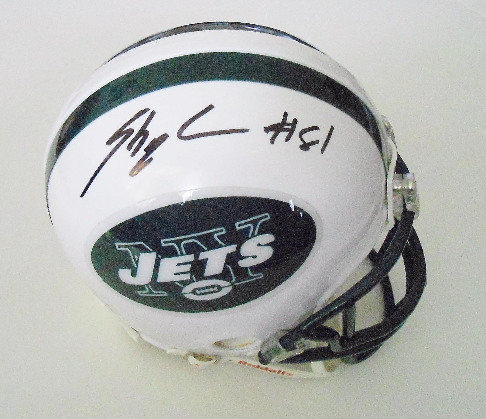 Shaq Evans Signed New York Jets Football Mini Helmet w/COA
