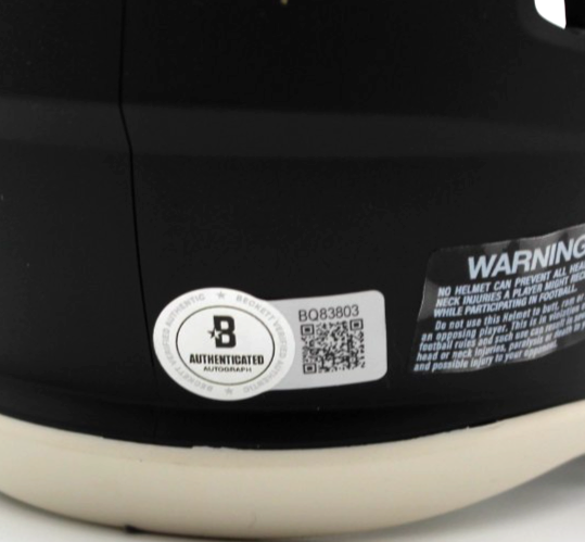Brashard Smith Signed Custom Kansas City Chiefs Mini Helmet w/Beckett BQ83803