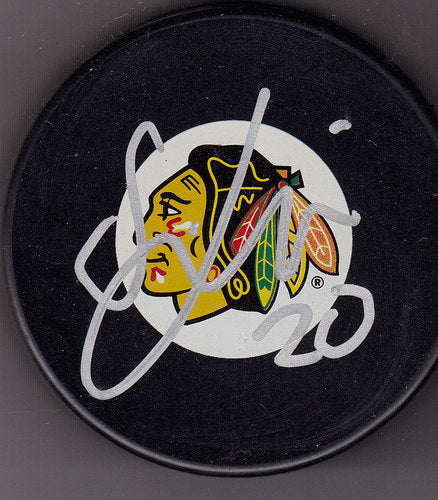 Sami Lepisto Signed Puck w/COA Chicago Blackhawks Autograph Souvenir 2011