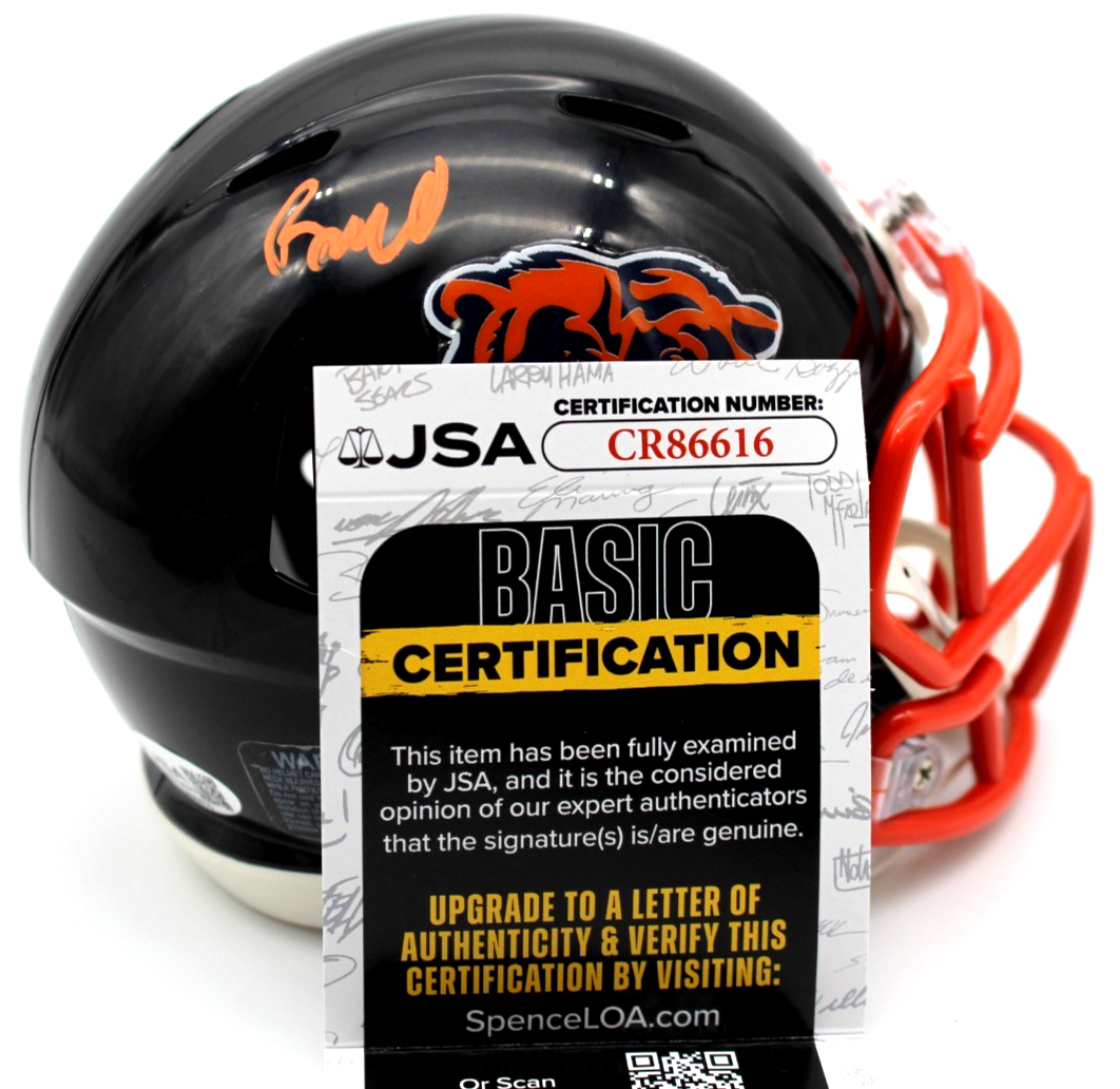 Rome Odunze Signed Chicago Bears Custom Mini Football Helmet w/JSA COA CR86616