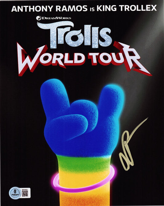 Anthony Ramos Signed Trolls World Tour 8x10 Photo w/Beckett COA BAS BR25825