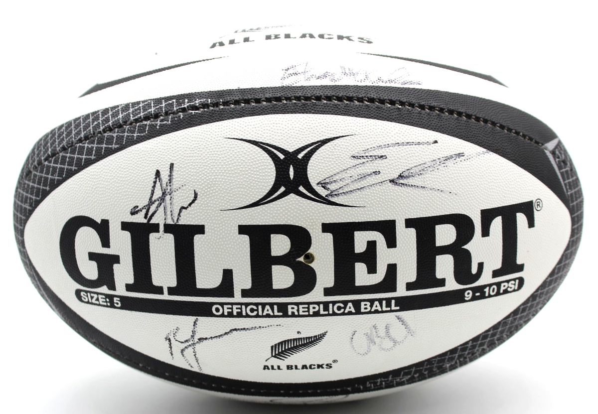 2025-26 New Zealand All Blacks Signed Gilbert Match Replica Full Size Ball W/COA