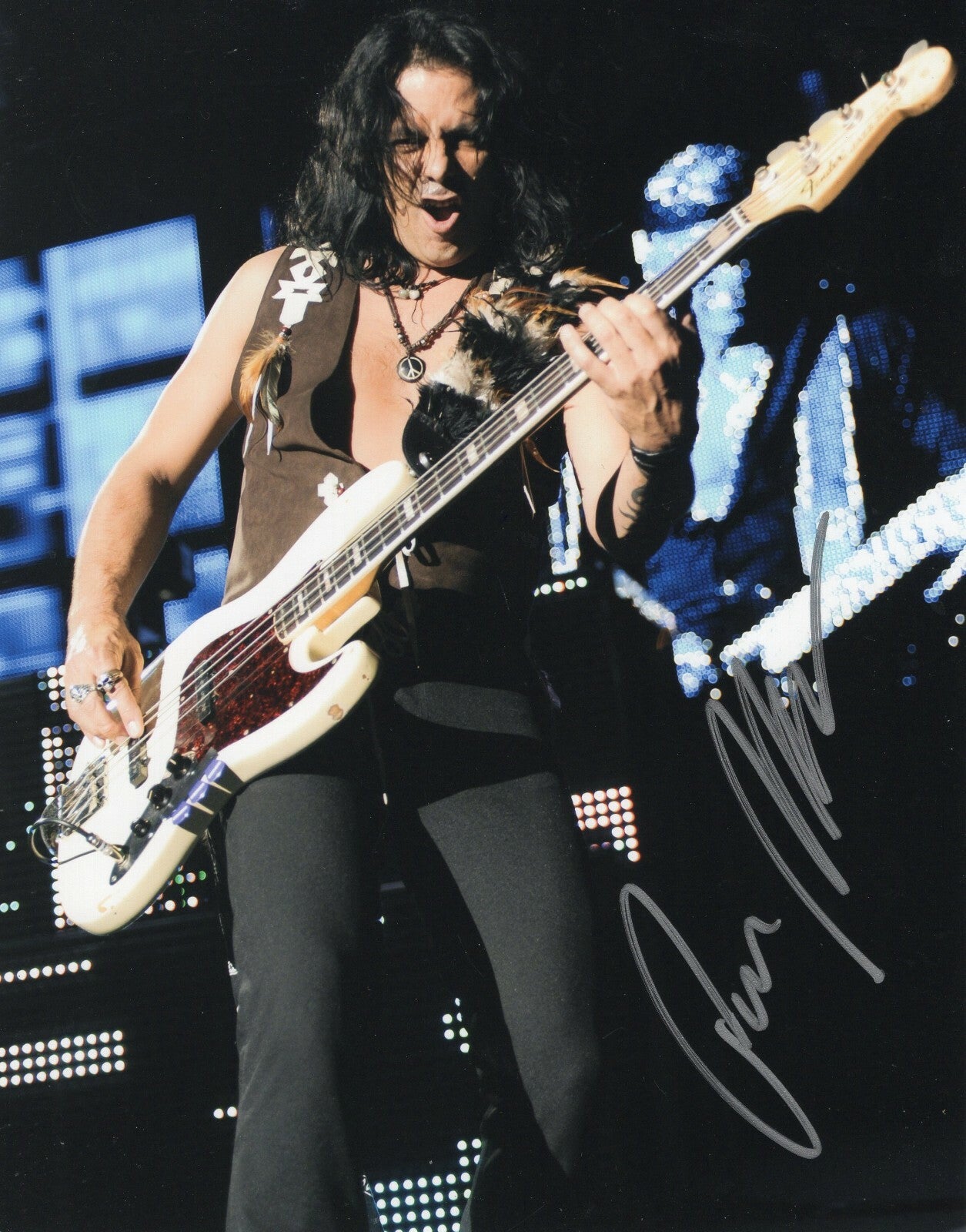Pawet Maciwoda Signed 8x10 Photo w/COA Musician Bassist Scorpions #2 