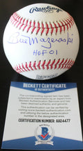 Bill Mazeroski Signed Official Hall of Fame Baseball w/Beckett COA AA24477
