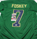 Isaiah Foskey Signed Custom Green Notre Dame Jersey w/JSA COA Witness Proof #3
