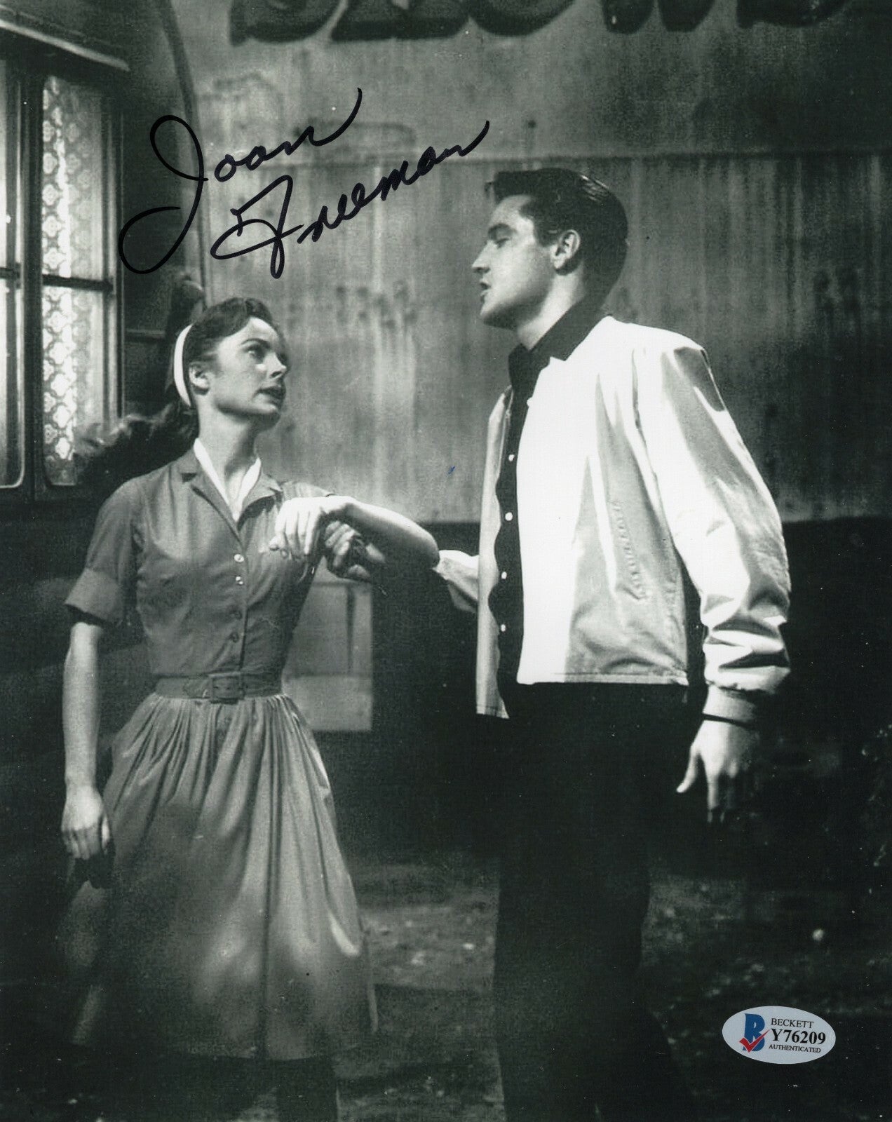 Joan Freeman Signed Roustabout 8x10 Photo w/Beckett COA Y76209