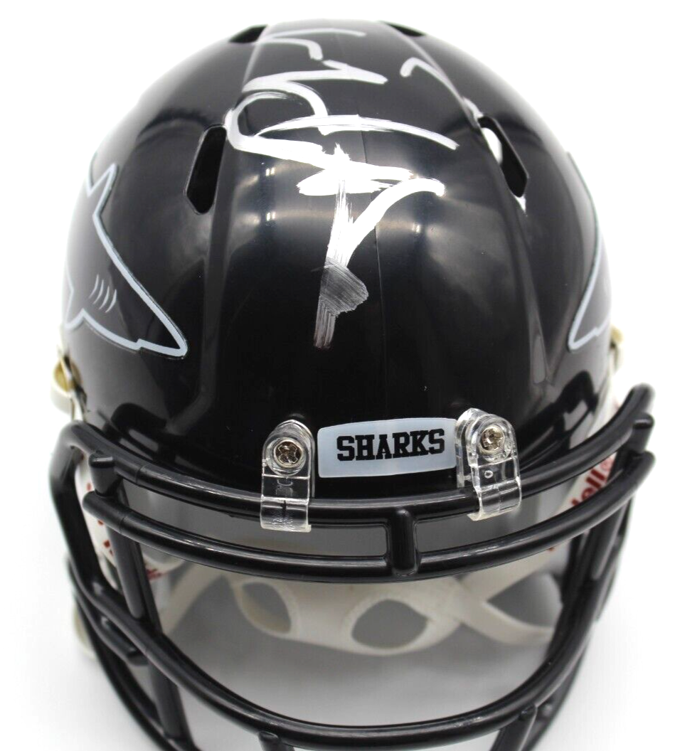 LL Cool J Signed Miami Sharks Washington Mini Football Helmet w/Beckett BP30415