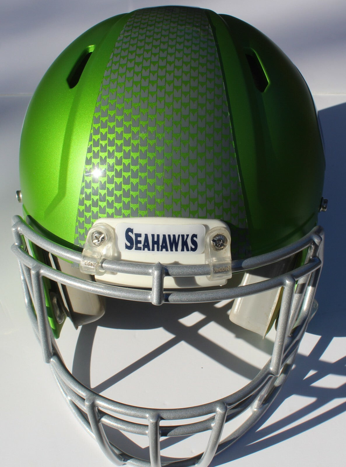 Seattle Seahawks Custom Speed Blaze Football Helmet QB Decals Used Wilson