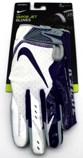 Nike Vapor Jet Football Gloves Kansas State PGF742 Size Medium Purple White Gray