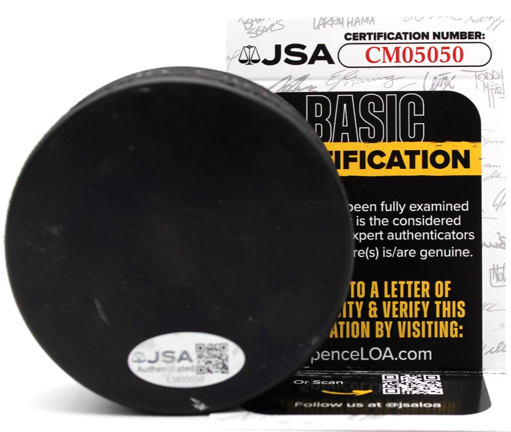 Konsta Helenius Signed Buffalo Sabres Hockey Finland Puck w/JSA COA CM05050