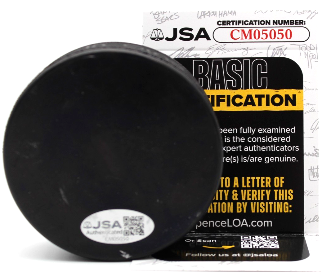 Konsta Helenius Signed Buffalo Sabres Hockey Finland Puck w/JSA COA CM05050