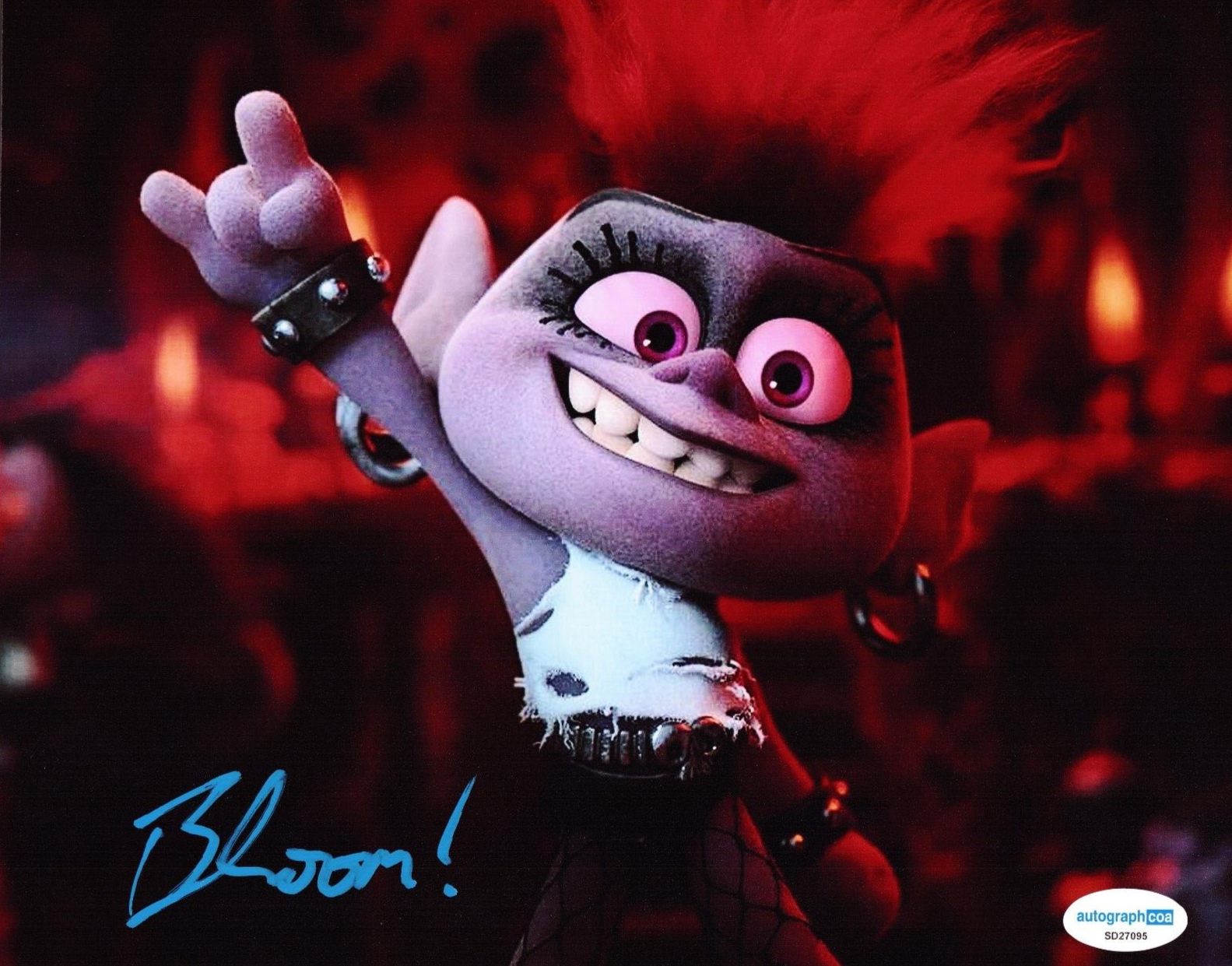 Rachel Bloom Signed 8x10 Photo Barb Trolls World Tour Movie w/ACOA SD27095