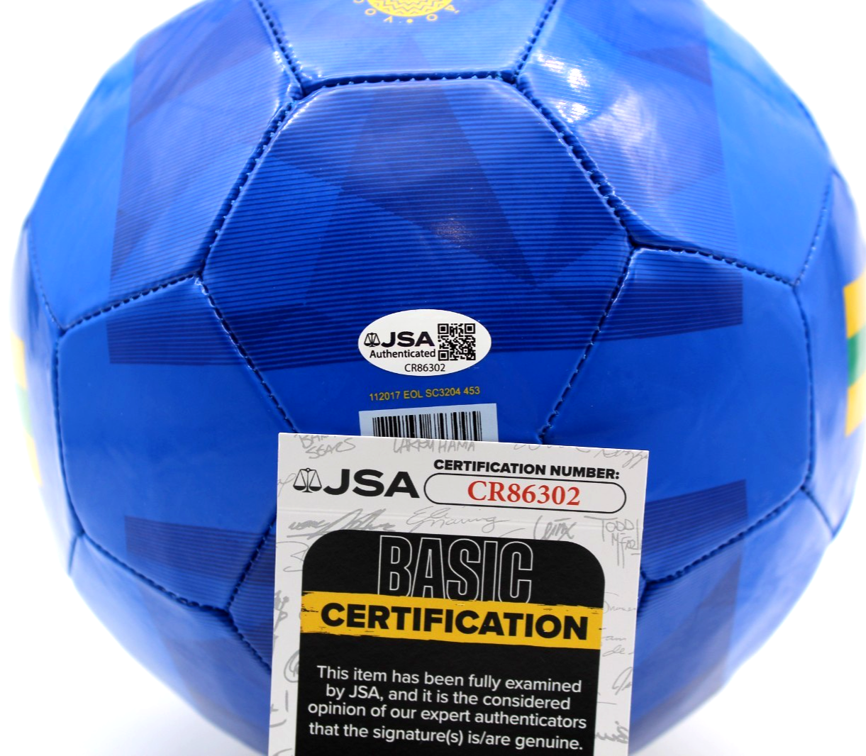 Roberto Carlos Signed Team Brazil Nike Soccer Ball World Cup w/JSA COA CR86302