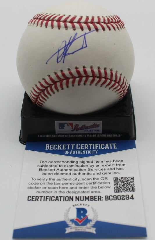 D'Shawn Knowles Signed Official MLB Baseball w/Beckett COA BC90331 Angels