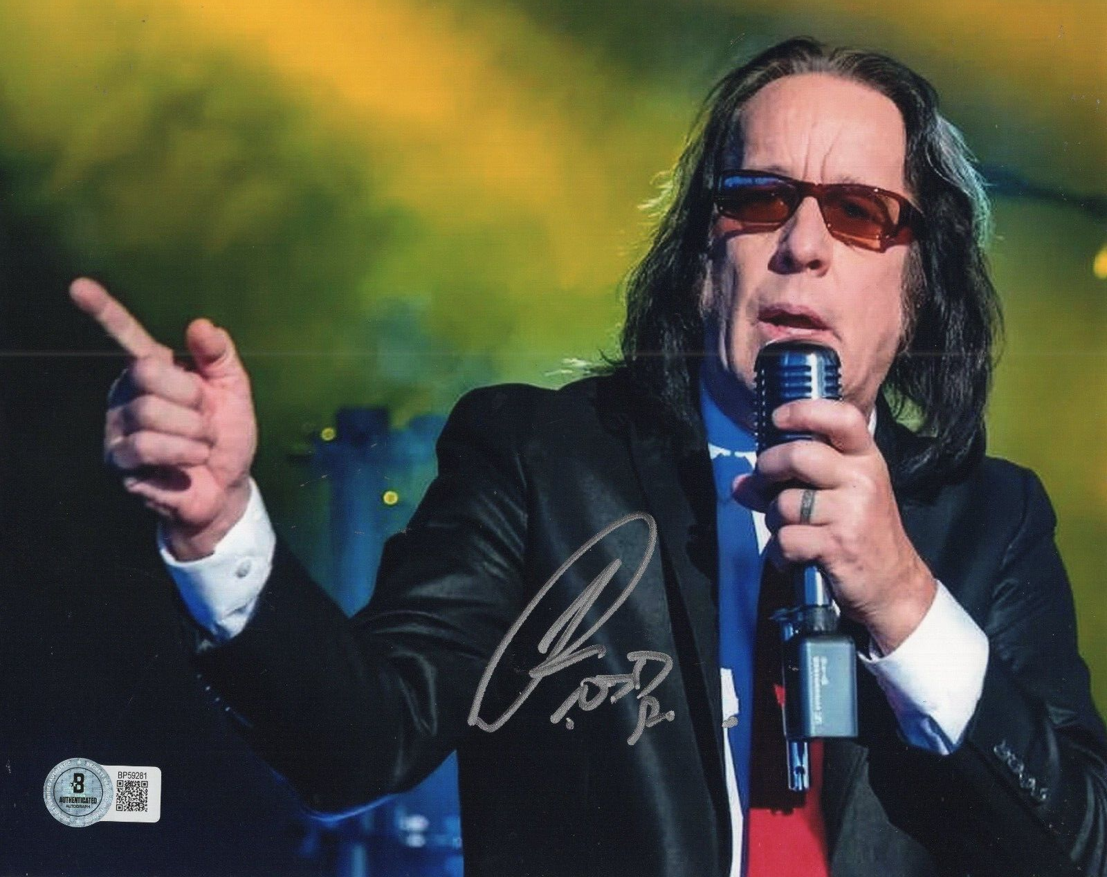 Todd Rundgren Rock n Roll Legend Utopia Signed 8x10 Photo w/Beckett COA BP59281