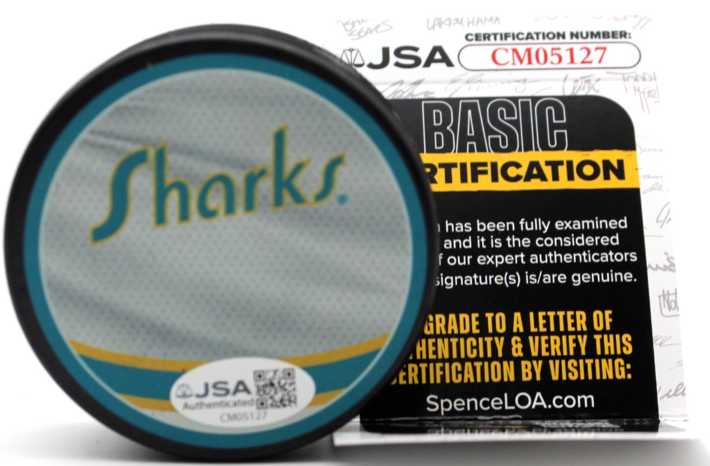 Cam Lund Signed San Jose Sharks Hockey Autograph Puck w/JSA COA CM05127