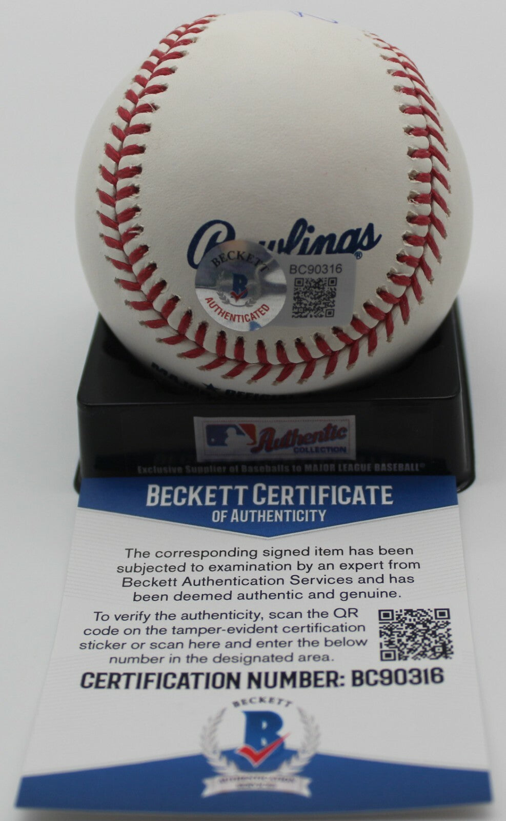 Ed Howard Signed Official MLB Baseball w/Beckett COA BC90316 Chicago Cubs
