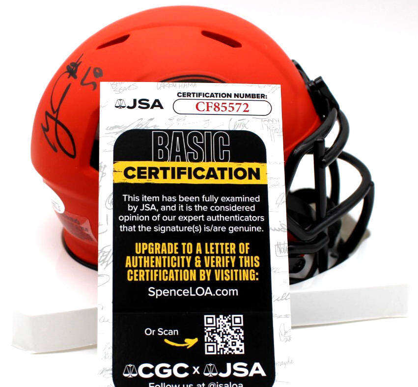 Grady Jarrett Signed Chicago Bears Rave Mini Football Helmet w/JSA COA CF85572