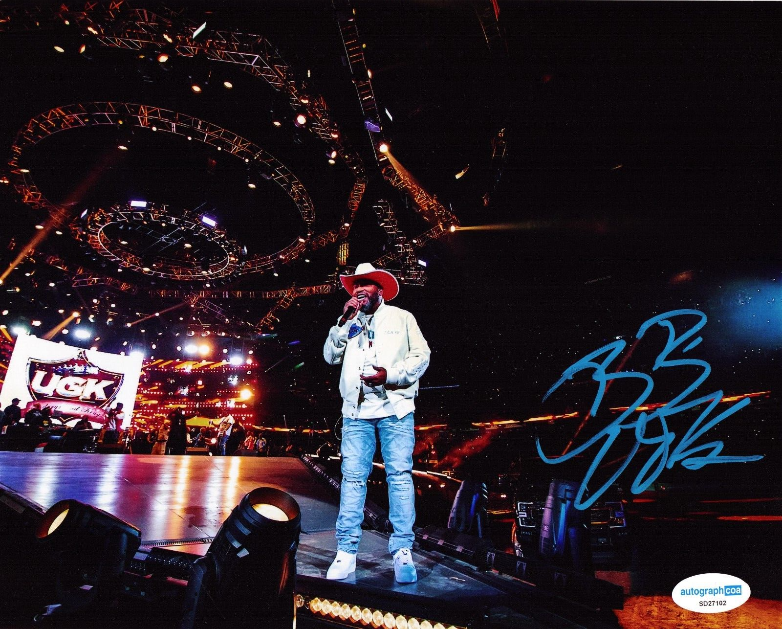 Bun B Signed 8x10 Photo Rapper Hip Hop UGK Trill OG w/ACOA SD27102