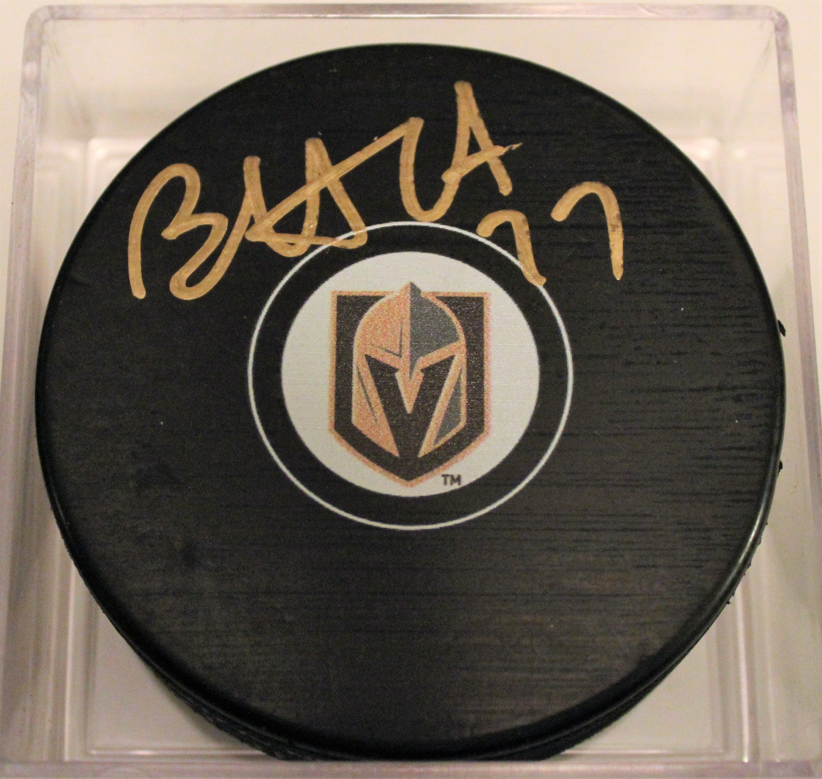 Brad Hunt Signed 2018 Vegas Golden Knights Autograph Puck w/COA Vegas Strong #1