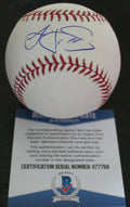 Logan Shore Signed Major League Baseball w/Beckett COA Oakland A's V77768