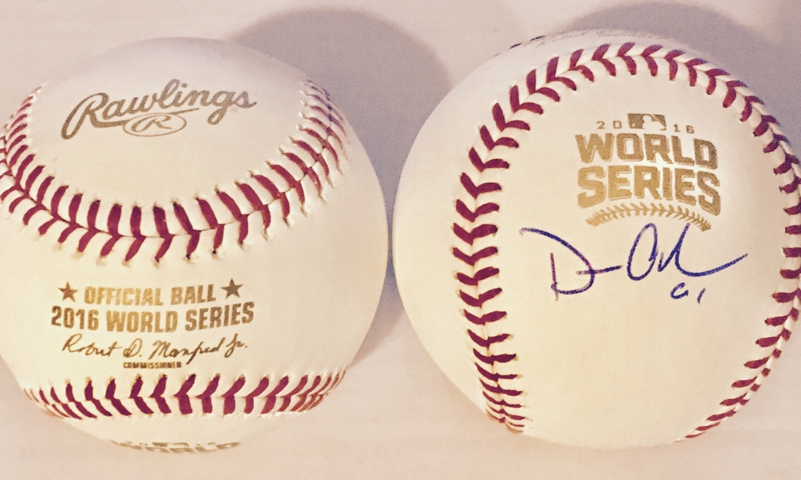 Dan Otero Signed 2016 World Series Baseball w/COA Cleveland Indians