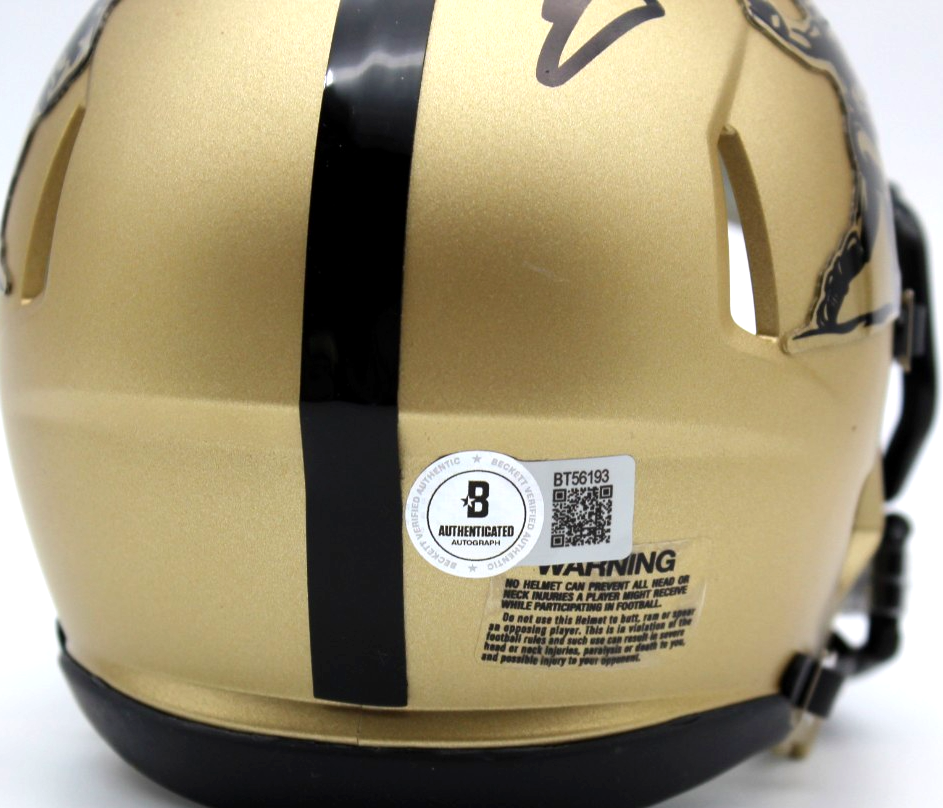 Johnny Manziel Signed Heisman Trophy Mini Helmet Texas A&M w/Beckett COA BT56193