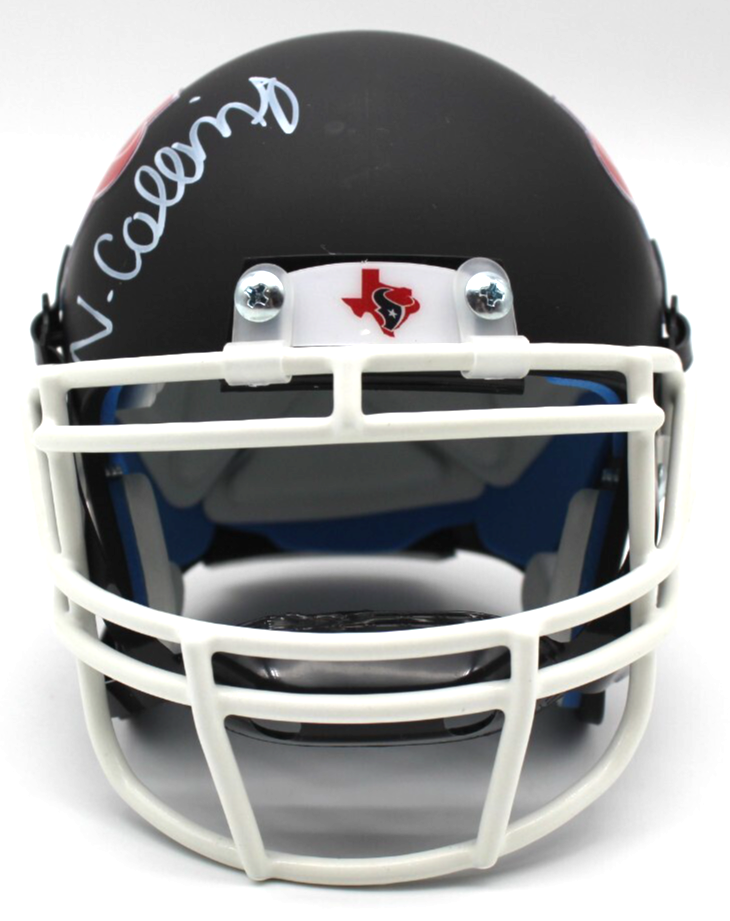Nico Collins Houston Texans Signed Custom Mini Football Helmet w/Beckett BR25859