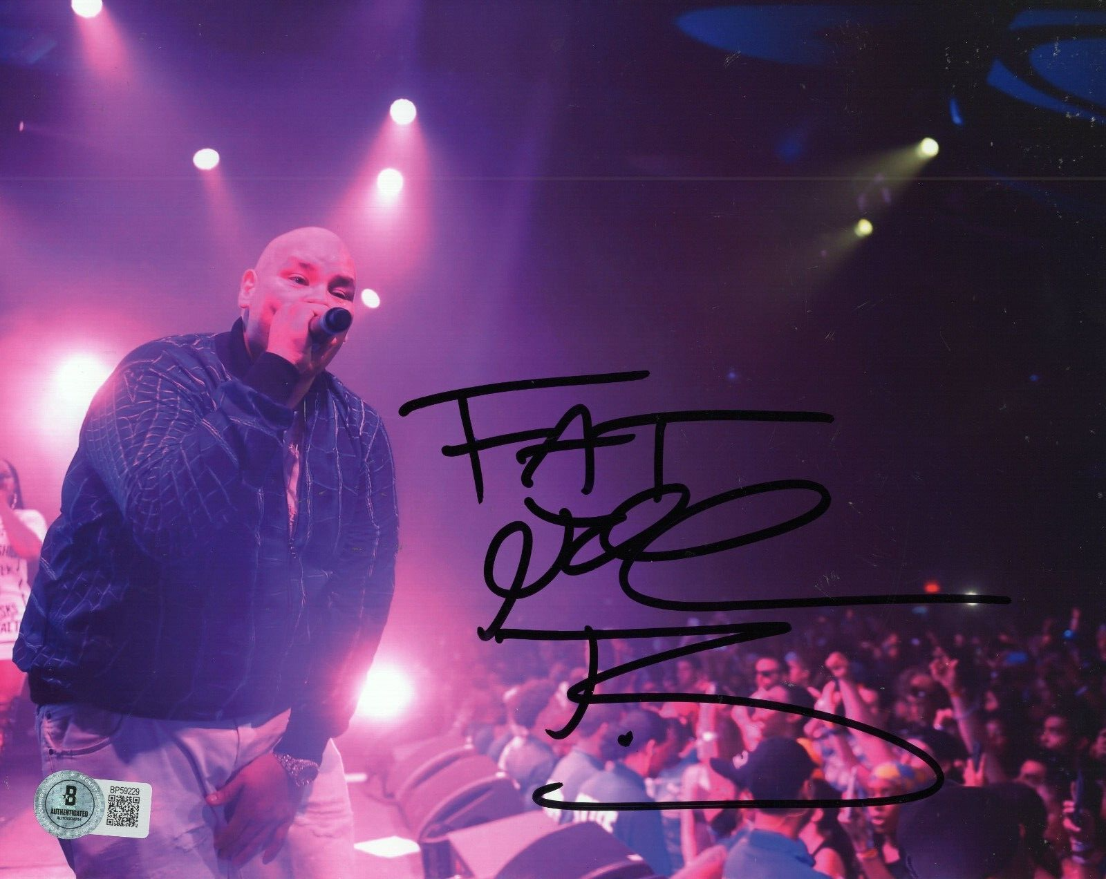 Fat Joe Signed Terror Squad Lean Back Rapper 8x10 Photo w/Beckett COA BP59229