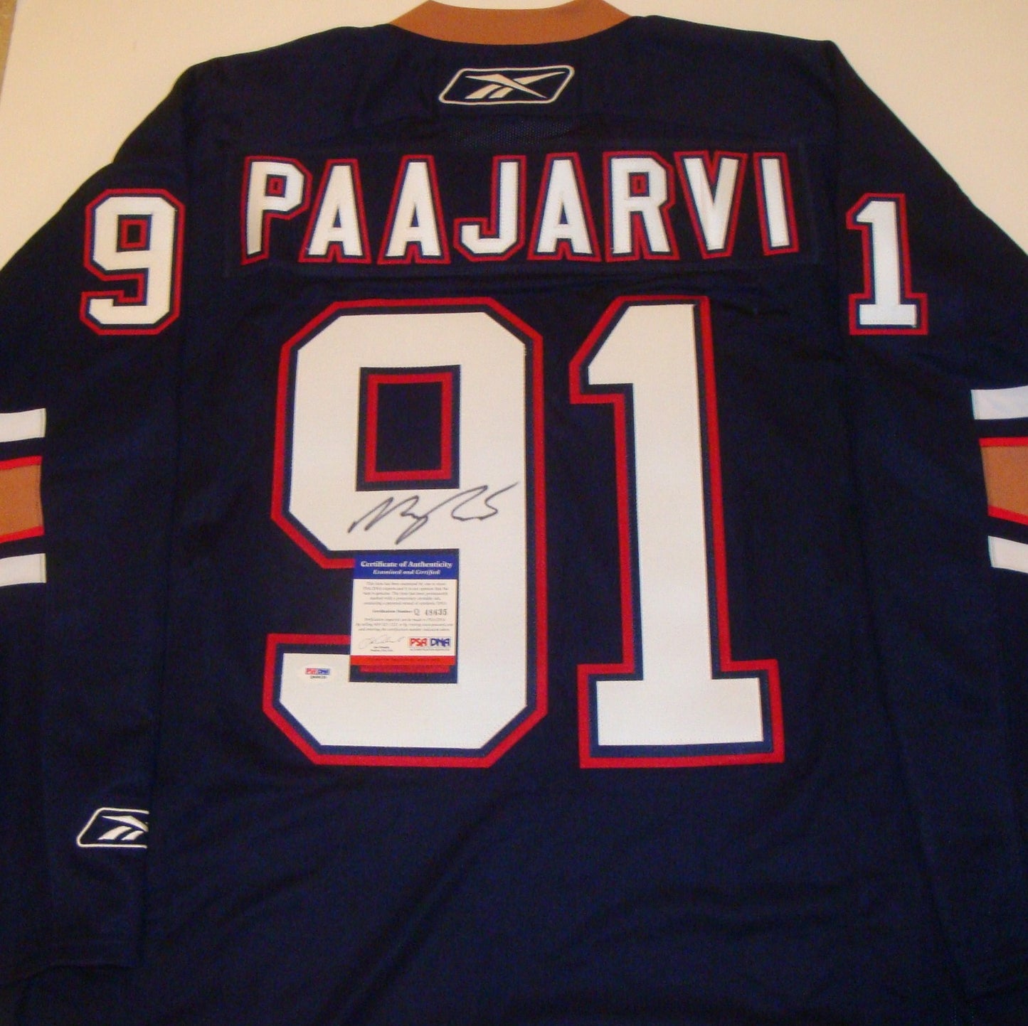 Magnus Paajarvi Signed Edmonton Oilers Reebok Jersey w/PSA DNA #Q48635 #91