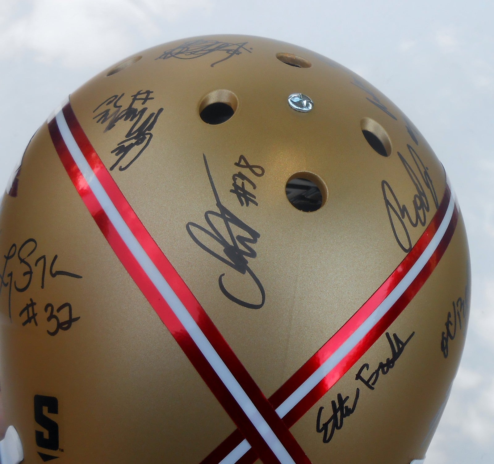 2015 Florida State Seminoles Team Signed Football Helmet w/COA Full Size 1 C