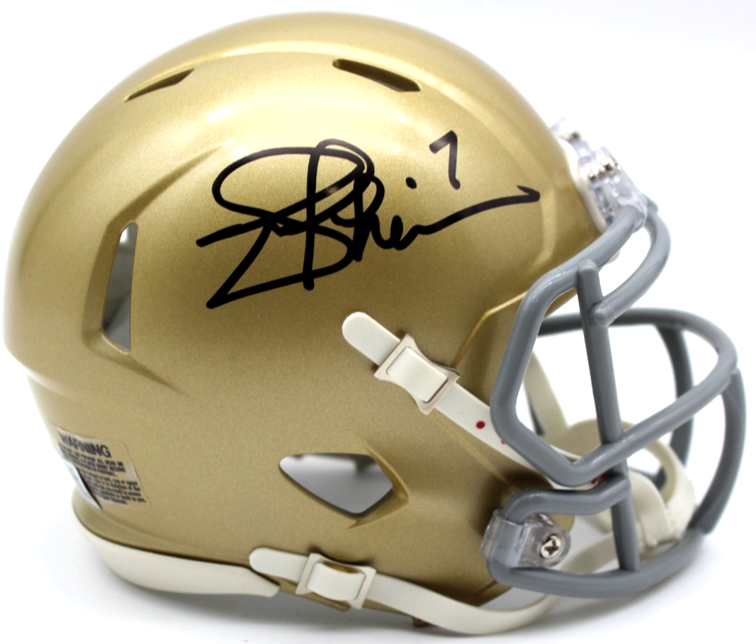 Joe Theismann Signed Custom Notre Dame Mini Helmet w/Beckett COA BV10315
