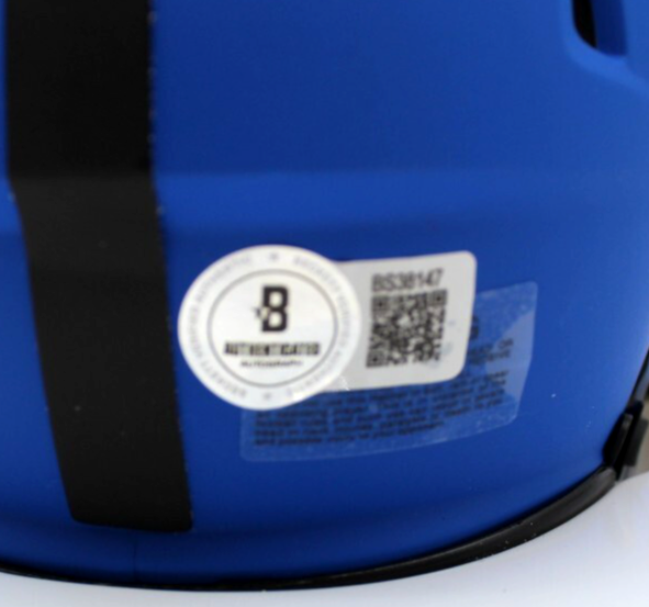 Phil Simms New York Giants Signed Mini Football Helmet w/Beckett COA BS38147
