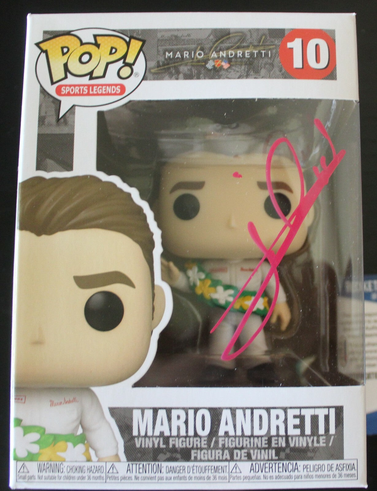 Mario Andretti Signed Sports Legends INDY 500 #10 Funko Pop w/Beckett COA Y75137