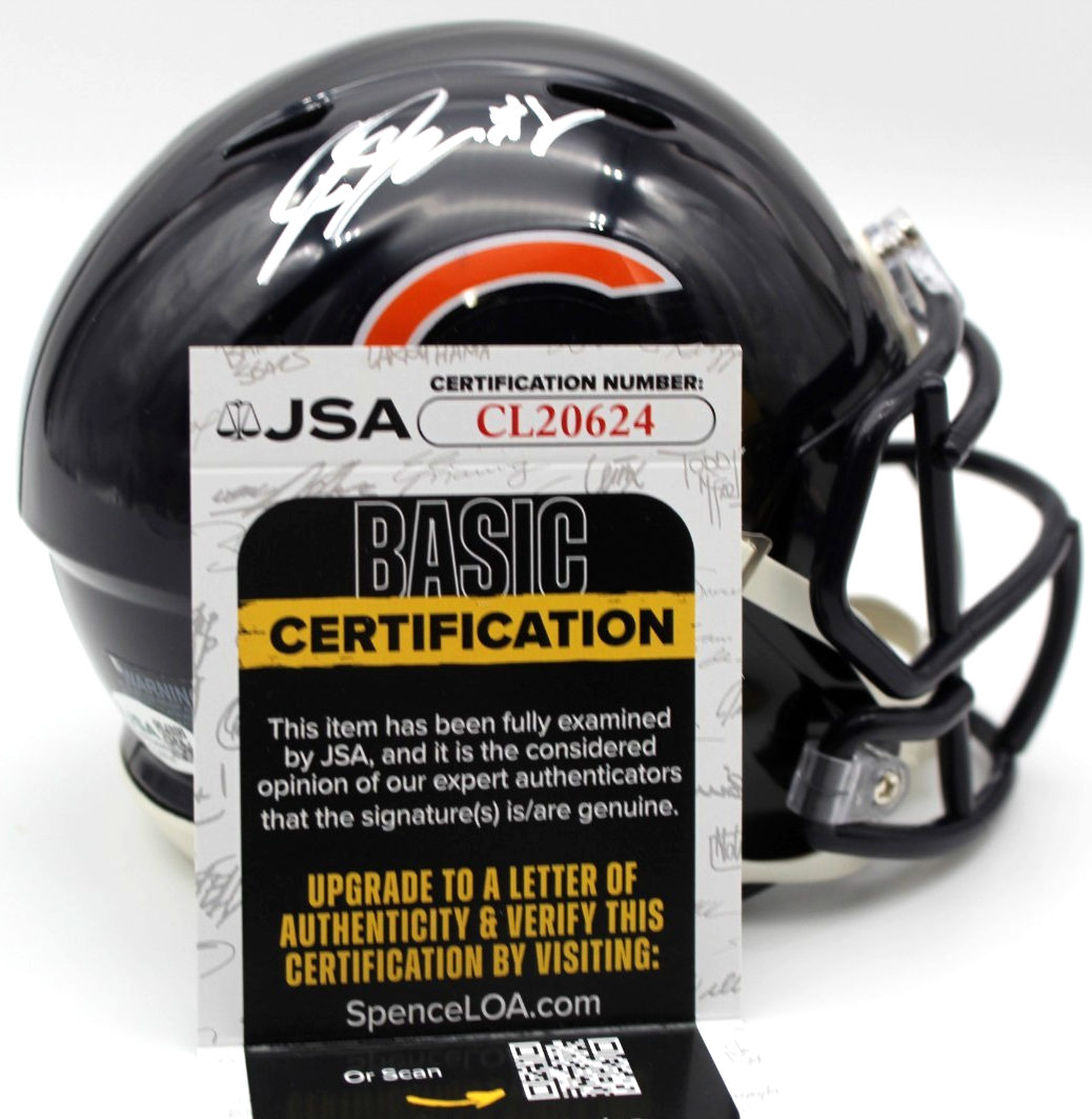 Jaylon Johnson Chicago Bears Signed Mini Football Helmet w/JSA COA CL20624