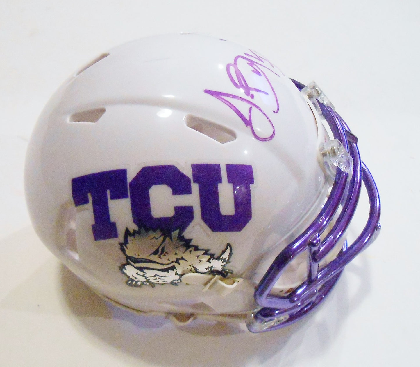 Trevone Boykin Signed TCU Horned Frogs Football Mini Helmet w/PSA DNA C