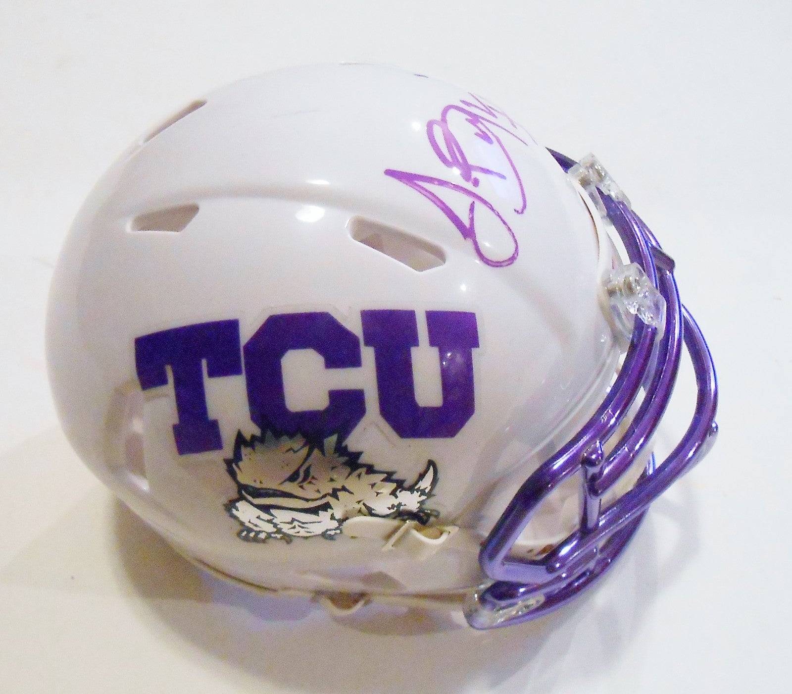Trevone Boykin Signed TCU Horned Frogs Football Mini Helmet w/PSA DNA C